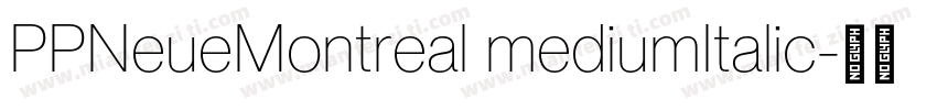 PPNeueMontreal mediumItalic字体转换